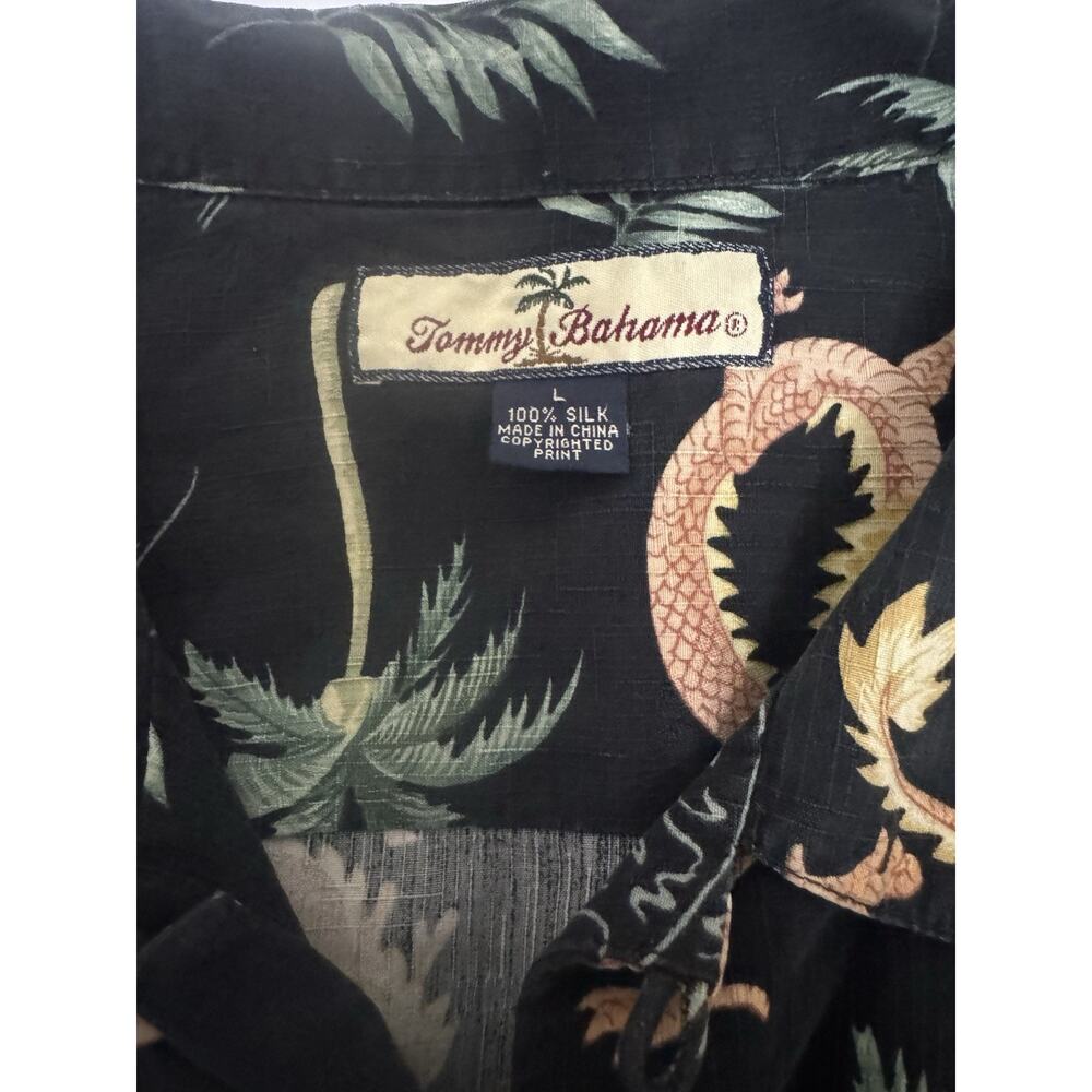 Tommy Bahama Hawaiian Shirt Silk Size L Chinese Dragon Cruise Tropical Beach - Picture 4 of 11